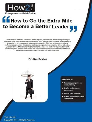 cover image of How to Go the Extra Mile to Become a Better Leader